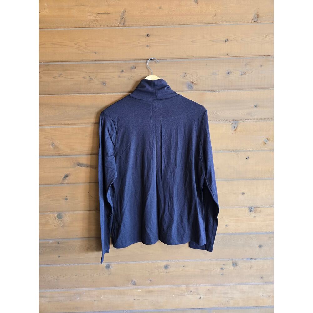 Banana Republic Top Turtleneck Timeless Tee NWT L Brown Long Sleeve Shirt Mocha - Picture 3 of 5